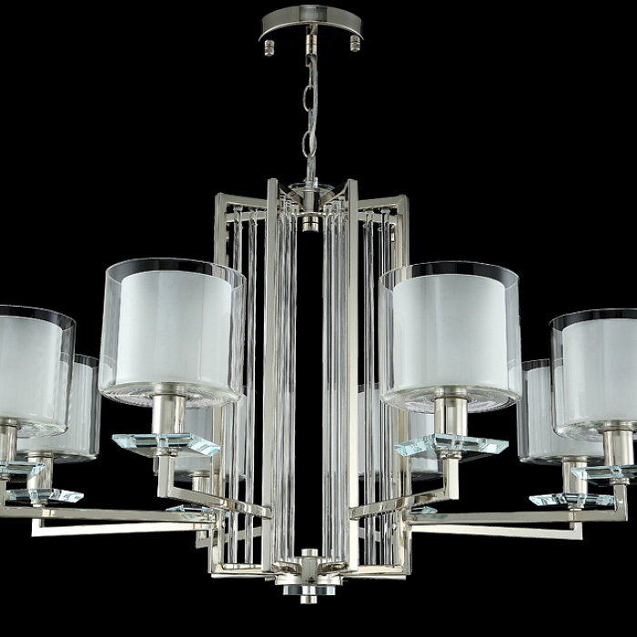 Люстра Crystal Lux NICOLAS SP-PL8 NICKEL/WHITE